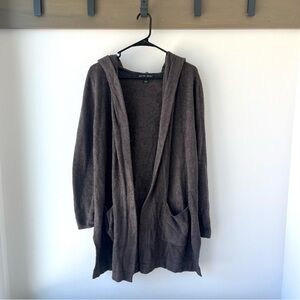 Barefoot Dreams CozyChic Lite Hooded super soft Cardigan - Brown, Size M